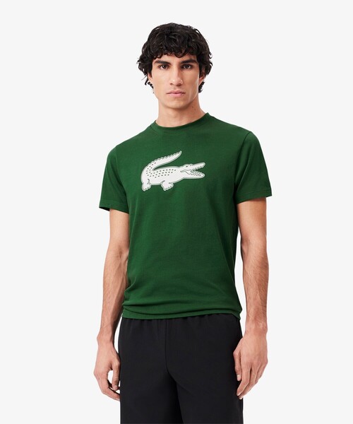 LACOSTE（ラコステ）の「コットンブレンドウルトラドライロゴプリント半袖Tシャツ（Tシャツ/カットソー・メンズ・ホワイト/ブラック/ネイビー/ブルー/ダークネイビー/ホワイト×グリーン/ブラック×ブルー/ブルーグリーン/ホワイト×ブルー/ブラック×レッド/ブルー系その他/オレンジ/ブラック系その他/グリーン/ホワイト系その他/ブルー系その他2/ホワイト×ネイビー/グレー/カーキ/ブラック系その他2/グリーン系その他/ライトグリーン・2/4/3/5/6）」の16枚目の写真