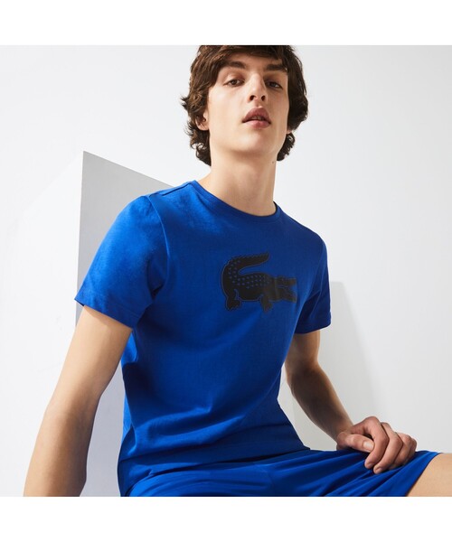 LACOSTE（ラコステ）の「コットンブレンドウルトラドライロゴプリント半袖Tシャツ（Tシャツ/カットソー・メンズ・ホワイト/ブラック/ネイビー/ブルー/ダークネイビー/ホワイト×グリーン/ブラック×ブルー/ブルーグリーン/ホワイト×ブルー/ブラック×レッド/ブルー系その他/オレンジ/ブラック系その他/グリーン/ホワイト系その他/ブルー系その他2/ホワイト×ネイビー/グレー/カーキ/ブラック系その他2/グリーン系その他/ライトグリーン・2/4/3/5/6）」の18枚目の写真