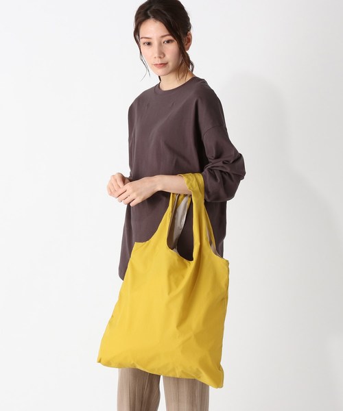 grove(グローブ)の「because 撥水ポケッタブルトートバック(エコバッグ/サブバッグ・レディース・ネイビー/イエロー/オレンジ/ブルー・00)」の7枚目の写真
