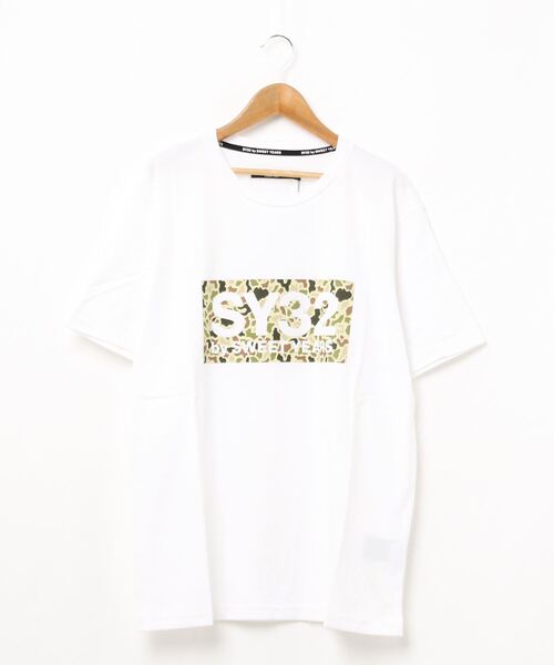 SY32 by SWEET YEARS(エスワイサーティトゥバイスィートイヤーズ)の「【SY32 by SWEET YEARS】BOXロゴT(Tシャツ/カットソー・メンズ・ホワイト/カモフラージュ/ブラック系その他2/ブラック系その他3/ブラック系その他/ブラック/ホワイト系その他・X-LARGE/XX-LARGE/SMALL/MEDIUM/LARGE)」の7枚目の写真