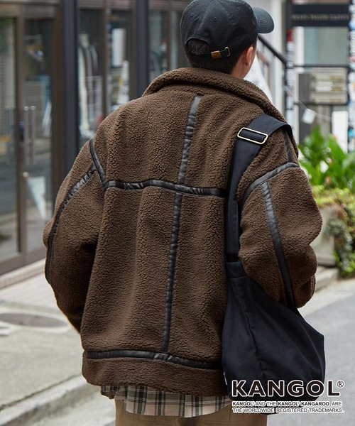KANGOL/カンゴール別注 オーバーサイズ パイピング ボアブルゾン