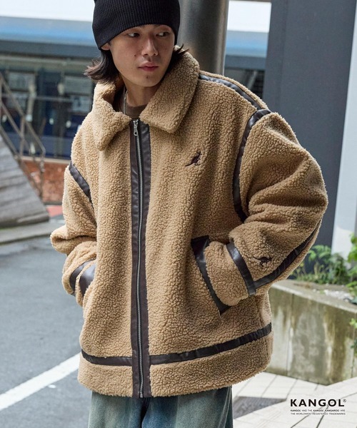 KANGOL/カンゴール別注 オーバーサイズ パイピング ボアブルゾン B-3