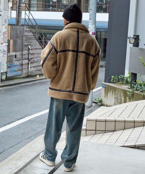 KANGOL/カンゴール別注 オーバーサイズ パイピング ボアブルゾン B-3