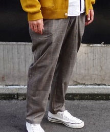 ARCH & LINE（アーチアンドライン）の「T/Rストレッチ チェック 2タックテーパードパンツ（その他パンツ・キッズ）」