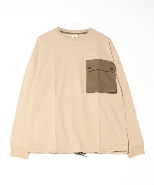 INNOCENT（イノセント）の「ミリタリーポケットロングスリーブカットソー（Tシャツ/カットソー・メンズ・ホワイト系その他/ブラック系その他/ベージュ系その他/ホワイト系その他2・MEDIUM/LARGE）」の4枚目の写真