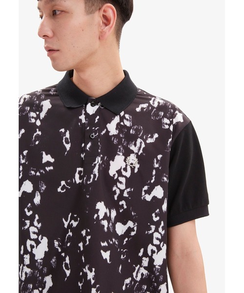 フレッドペリー　ポロシャツ MIX panelled pique SHIRT フレッドペリーポロシャツ MIX panelled pique SHIRT