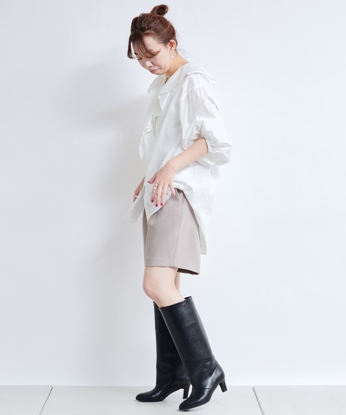 DouDou（ドゥドゥ）の「スポンジダブルクロスショートパンツ（その他パンツ・レディース・ブラック/モカ・FREE）」の15枚目の写真