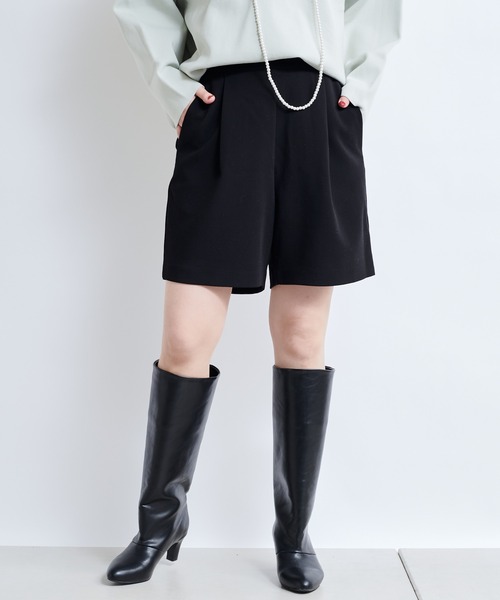 DouDou（ドゥドゥ）の「スポンジダブルクロスショートパンツ（その他パンツ・レディース・ブラック/モカ・FREE）」の6枚目の写真