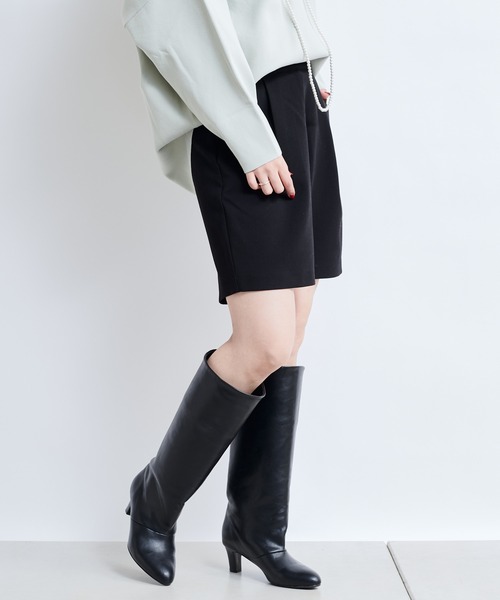 DouDou（ドゥドゥ）の「スポンジダブルクロスショートパンツ（その他パンツ・レディース・ブラック/モカ・FREE）」の9枚目の写真