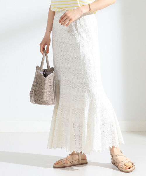 Ray BEAMS（レイビームス）の「Ray BEAMS / レース マーメイド スカート（スカート・レディース・ホワイト/ブラック・0/1）」の2枚目の写真