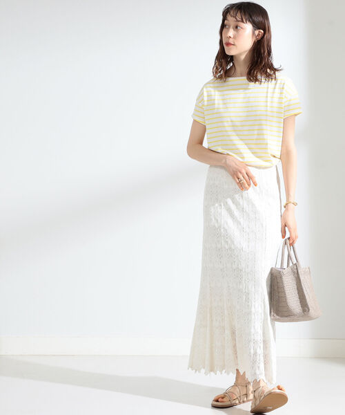 Ray BEAMS（レイビームス）の「Ray BEAMS / レース マーメイド スカート（スカート・レディース・ホワイト/ブラック・0/1）」の5枚目の写真