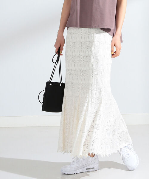 Ray BEAMS（レイビームス）の「Ray BEAMS / レース マーメイド スカート（スカート・レディース・ホワイト/ブラック・0/1）」の7枚目の写真
