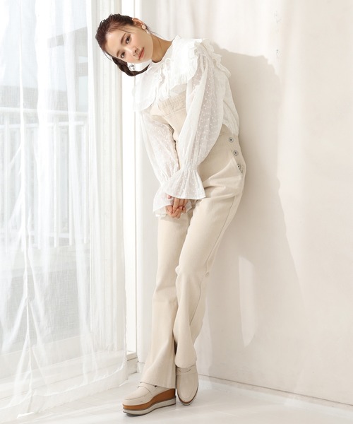 one after another NICE CLAUP（ワンアフターアナザーナイスクラップ）の「ビックカラー付け衿ブラウス（シャツ/ブラウス・レディース・オフホワイト/ホワイト系その他/ブラック系その他・FREE）」の13枚目の写真