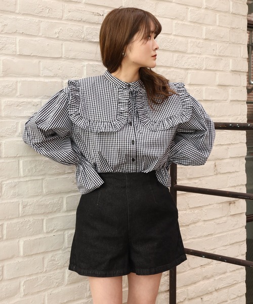 one after another NICE CLAUP（ワンアフターアナザーナイスクラップ）の「ビックカラー付け衿ブラウス（シャツ/ブラウス・レディース・オフホワイト/ホワイト系その他/ブラック系その他・FREE）」の20枚目の写真