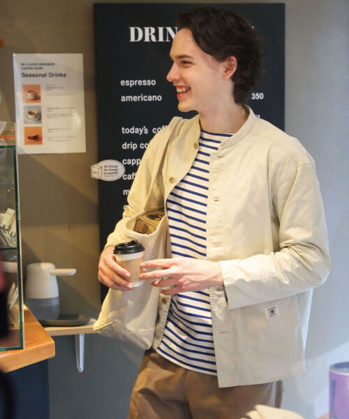 FREDY MAC（フレディーマック）の「【FREDYMAC SUNDAY TOOLS WEAR】バンドカラーシャツ／スタンドカラーカバーオール（シャツ/ブラウス・メンズ・ブラウン/オリーブ/オレンジ/ブルー/キナリ・M/L）」の16枚目の写真