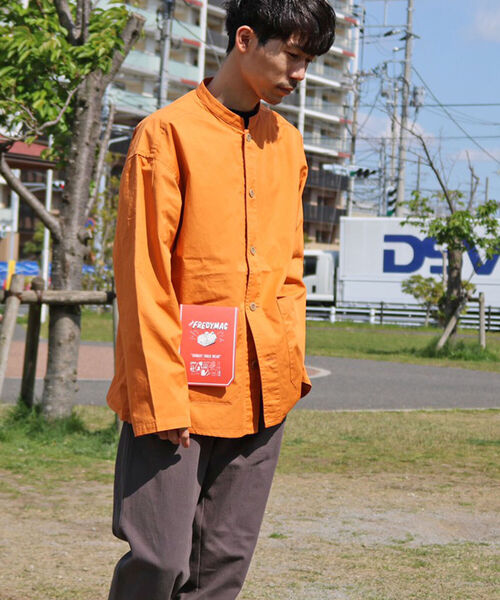 FREDY MAC（フレディーマック）の「【FREDYMAC SUNDAY TOOLS WEAR】バンドカラーシャツ／スタンドカラーカバーオール（シャツ/ブラウス・メンズ・ブラウン/オリーブ/オレンジ/ブルー/キナリ・M/L）」の21枚目の写真