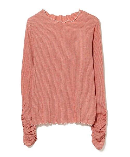 Ray BEAMS（レイビームス）の「Ray BEAMS / テレコメロー ギャザー アーム カットソー（Tシャツ/カットソー・レディース・オフホワイト/グリーン/レッド・ONE SIZE）」の13枚目の写真