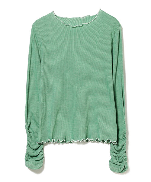 Ray BEAMS（レイビームス）の「Ray BEAMS / テレコメロー ギャザー アーム カットソー（Tシャツ/カットソー・レディース・オフホワイト/グリーン/レッド・ONE SIZE）」の17枚目の写真