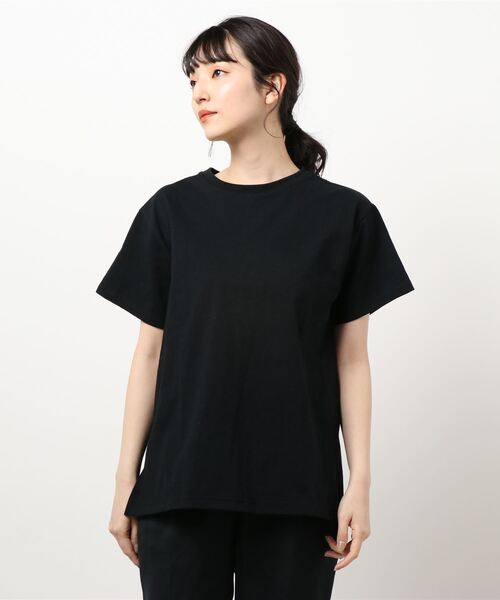 RAG MACHINE（ラグマシーン）の「【RAG MACHINE】スリットビッグシルエットTシャツ（Tシャツ/カットソー・レディース・ブラック/ライトグレー/ホワイト・S/M/L）」の2枚目の写真