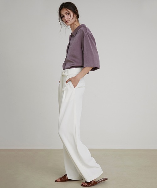 Loose ribbon slacks andmary パンツ Loose ribbon slacks andmary パンツ ANDMARY】Loose ribbon slacks