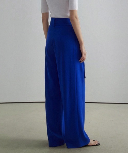 UNSPOKEN（アンスポクン）の「【UNSPOKEN】Waist ribbon wide pants FAZ20600chw（スラックス・レディース・ホワイト/レッド/ブラック/ブルー・S/M/L）」の21枚目の写真