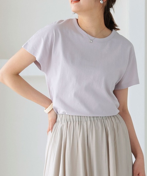 コットン100％シンプル半袖Tシャツ