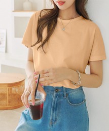 コットン100％シンプル半袖Tシャツ