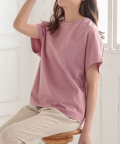 コットン100％シンプル半袖Tシャツ