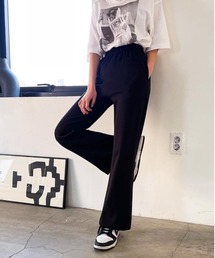 SONYUNARA ウエストバンディングセミブーツカットパンツ