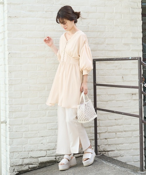one after another NICE CLAUP(ワンアフターアナザーナイスクラップ)の「袖コンシャス羽織(シャツ/ブラウス・レディース・ブラウン/オフホワイト/アイボリー・FREE)」の11枚目の写真