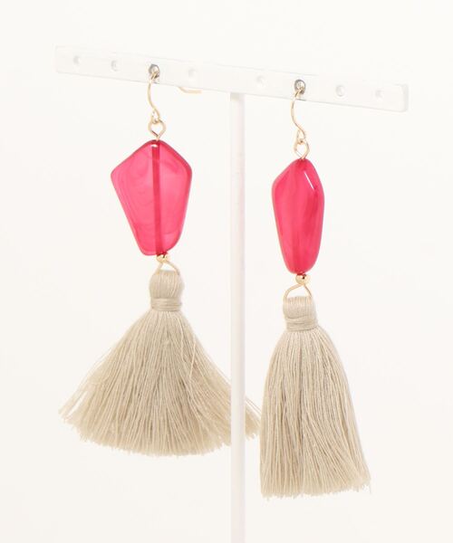 VIS(ビス)の「アクリルタッセルピアス(ピアス(両耳用)・レディース・ブルー系その他6/ピンク系その他2/オレンジ系その他・FREE)」の7枚目の写真