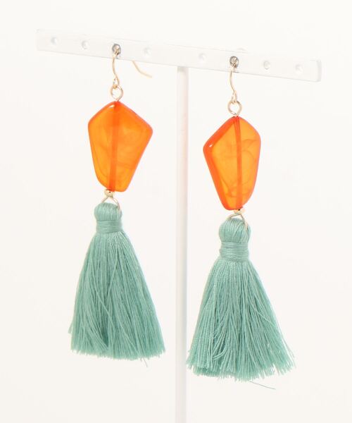 VIS(ビス)の「アクリルタッセルピアス(ピアス(両耳用)・レディース・ブルー系その他6/ピンク系その他2/オレンジ系その他・FREE)」の9枚目の写真