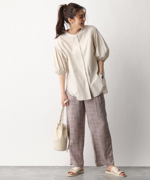 GLOBAL WORK（グローバルワーク）の「コットン付け襟ブラウス/939890（シャツ/ブラウス・レディース・ホワイト/ブラック/ベージュ・FREE）」の18枚目の写真