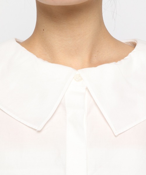 GLOBAL WORK（グローバルワーク）の「コットン付け襟ブラウス/939890（シャツ/ブラウス・レディース・ホワイト/ブラック/ベージュ・FREE）」の16枚目の写真