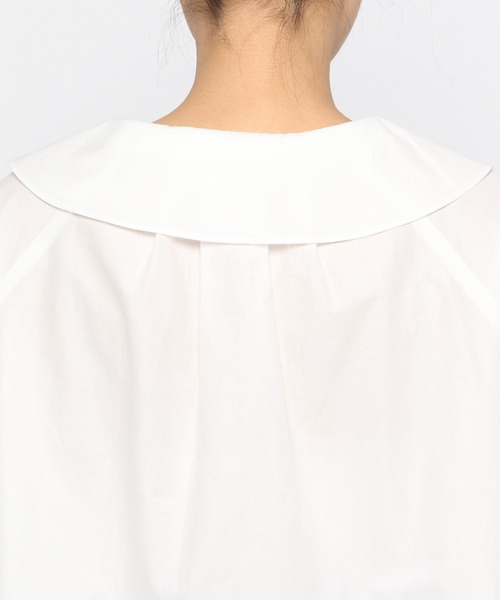 GLOBAL WORK（グローバルワーク）の「コットン付け襟ブラウス/939890（シャツ/ブラウス・レディース・ホワイト/ブラック/ベージュ・FREE）」の11枚目の写真