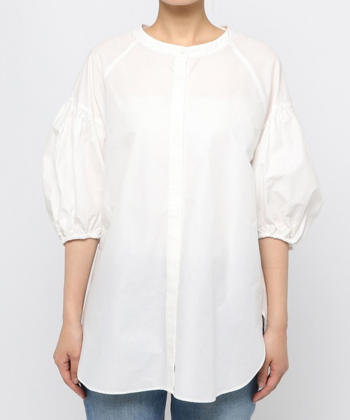 GLOBAL WORK（グローバルワーク）の「コットン付け襟ブラウス/939890（シャツ/ブラウス・レディース・ホワイト/ブラック/ベージュ・FREE）」の14枚目の写真