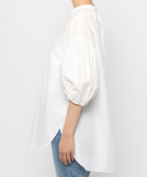 GLOBAL WORK（グローバルワーク）の「コットン付け襟ブラウス/939890（シャツ/ブラウス・レディース・ホワイト/ブラック/ベージュ・FREE）」の6枚目の写真
