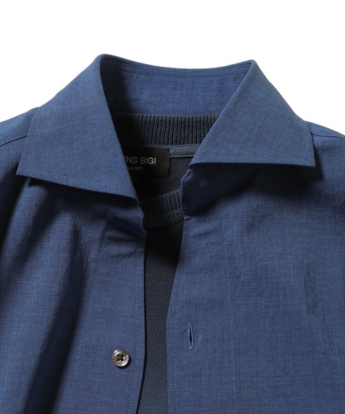 MEN'S BIGI（メンズビギ）の「接触冷感 七分袖カッタウェイシャツ（シャツ/ブラウス・メンズ・ライトベージュ/カーキ/ブルー系その他・1/2/3/4）」の7枚目の写真