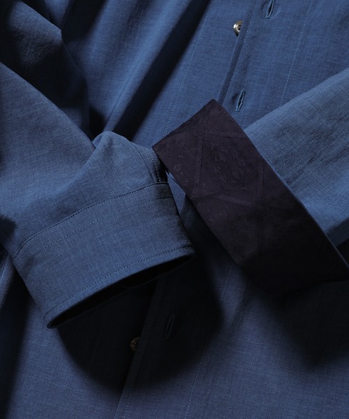 MEN'S BIGI（メンズビギ）の「接触冷感 七分袖カッタウェイシャツ（シャツ/ブラウス・メンズ・ライトベージュ/カーキ/ブルー系その他・1/2/3/4）」の8枚目の写真