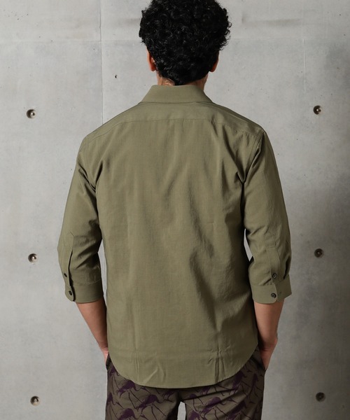 MEN'S BIGI（メンズビギ）の「接触冷感 七分袖カッタウェイシャツ（シャツ/ブラウス・メンズ・ライトベージュ/カーキ/ブルー系その他・1/2/3/4）」の13枚目の写真