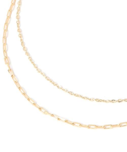 A part by（アパートバイ）の「チェーン2レンネックレス　941890（ネックレス・レディース・シルバー/ゴールド・FREE）」の4枚目の写真