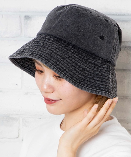 WEGO（ウィゴー）の「WEGO/ピグメントバケットハット（ハット・レディース・ブラック系その他/ブラウン系その他・FREE）」の2枚目の写真