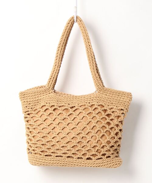 Fun & Daily（ファンアンドデイリー）の「F&D : ニットハンドバッグ（かごバッグ・レディース・ブラウン/ベージュ/ブラック・FREE）」の7枚目の写真