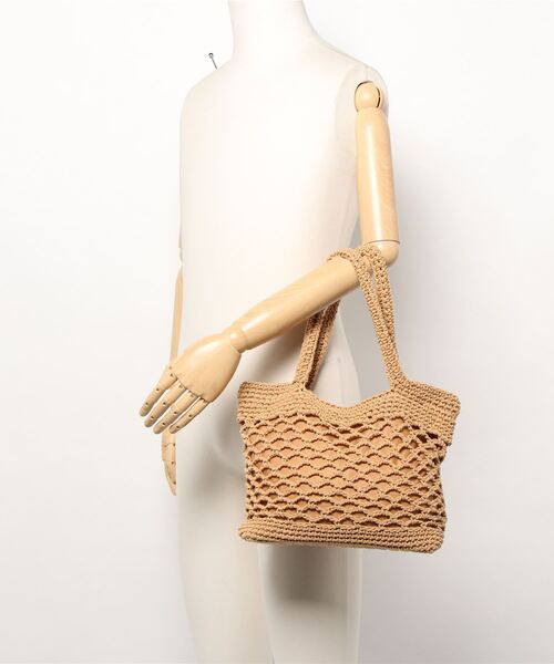 Fun & Daily（ファンアンドデイリー）の「F&D : ニットハンドバッグ（かごバッグ・レディース・ブラウン/ベージュ/ブラック・FREE）」の10枚目の写真