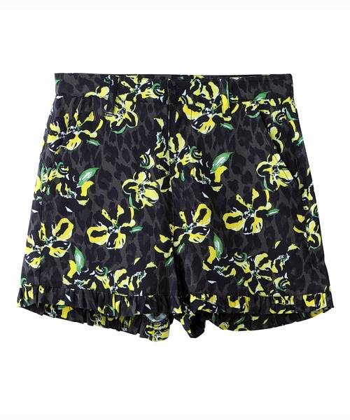 X-girl（エックスガール）の「FLORAL LEOPARD ALOHA RUFFLE