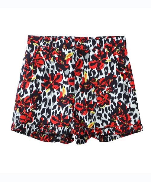 【新品】X-GIRL レオパード柄　花柄　アロハ　パンツ X-girl（エックスガール）の「FLORAL LEOPARD ALOHA TUCKED