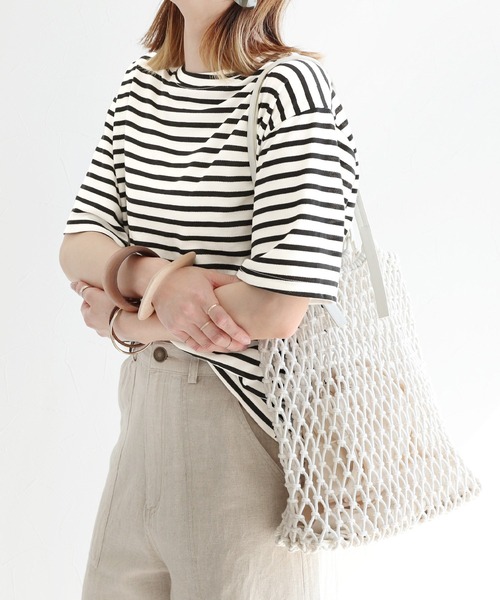 reca(レカ)の「ボーダーリンガーTシャツ(Tシャツ/カットソー・レディース・ブラック/ネイビー/ベージュ/ミント/ラベンダー/ピンク/グレー/ベージュ系その他/ピンク系その他/ブラック系その他/グレー系その他/グリーン系その他・FREE)」の19枚目の写真