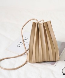 【ACT -fascination design-】プリーツ巾着バッグ  プリーツミニショルダーバッグ