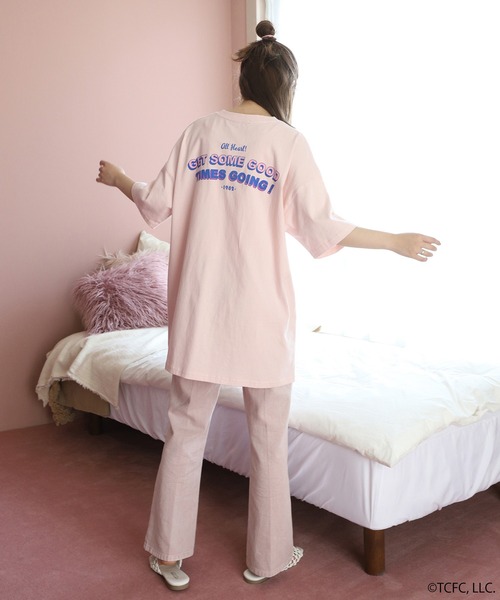 one after another NICE CLAUP（ワンアフターアナザーナイスクラップ）の「ケアベアTM/アソートプリントTee（Tシャツ/カットソー・レディース・ピンク/オフホワイト/サックスブルー・FREE）」の7枚目の写真