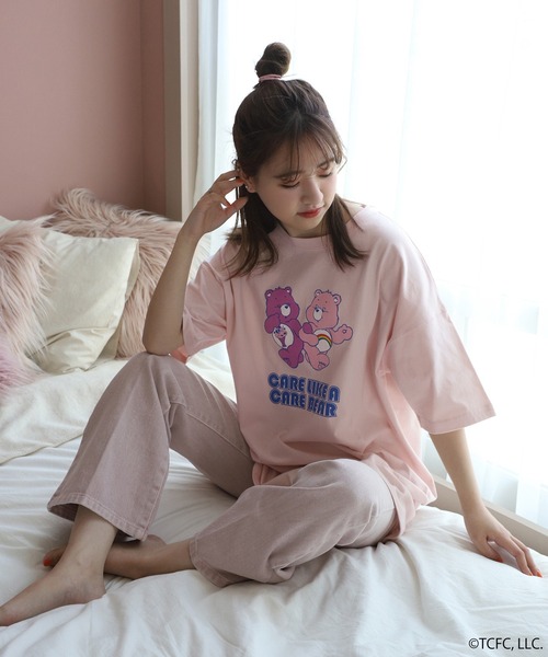 one after another NICE CLAUP（ワンアフターアナザーナイスクラップ）の「ケアベアTM/アソートプリントTee（Tシャツ/カットソー・レディース・ピンク/オフホワイト/サックスブルー・FREE）」の21枚目の写真